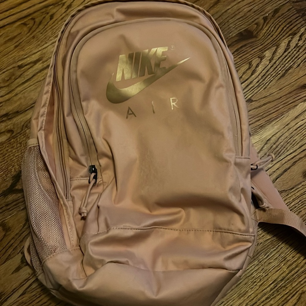 Rose gold Nike backpack